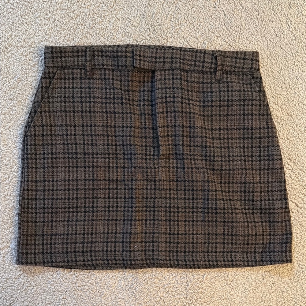 Plaid Brown Skirt